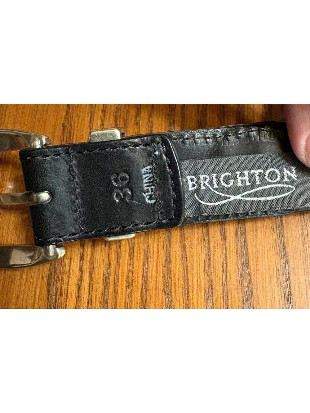 Brighton Leather Belt Men’s Size 36 Brown/Black Textured Two-Tone Accessory